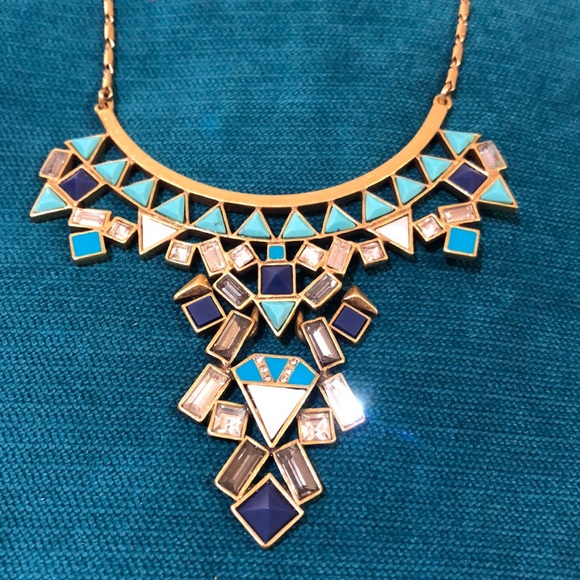 Stella & Dot Jewelry - Stella & Dot gold necklace with blue stones